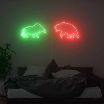 Bear Bull Neon Sign