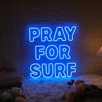 Pray For Surf LED Neon Sign v2