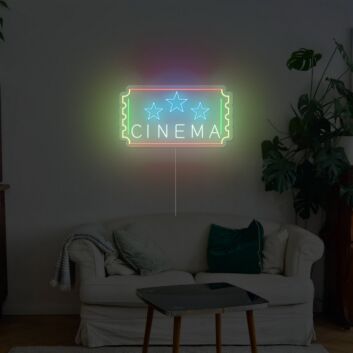 Cinema Ticket Neon Sign
