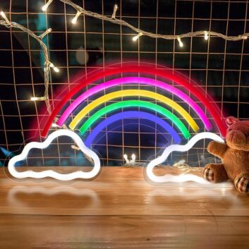 Rainbow in the cloud – LED Neon Sign
