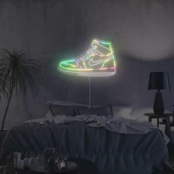 Sneaker Shoes Colorful Neon Sign