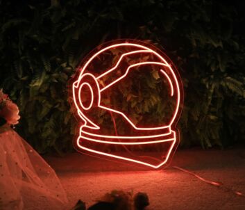 Space Helmet Neon Sign