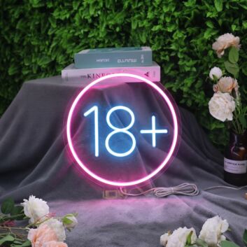 Eighteen Plus Neon Sign