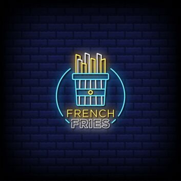 French Fries Shop Neon Sign