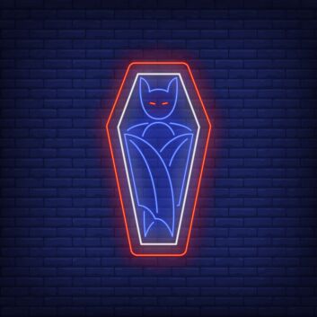 Vampire Coffin Neon Sign