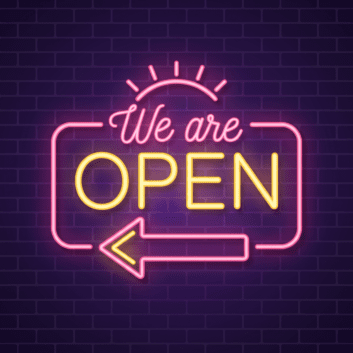 We Are Open Modern Neon Sign
