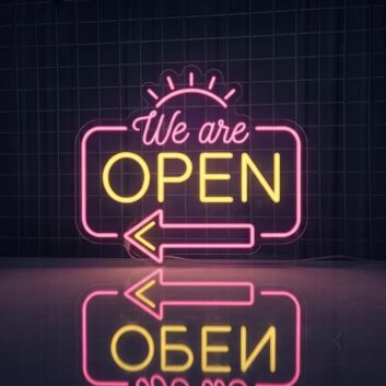 We Are Open Modern Neon Sign