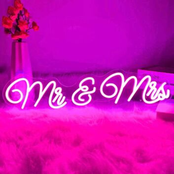 Mr&amp;Mrs LED Neon Sign