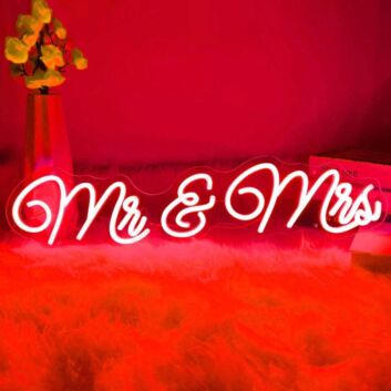 Mr&amp;Mrs LED Neon Sign