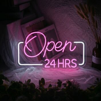Open 24hrs Neon Sign
