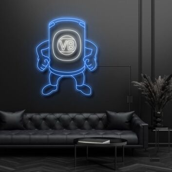 Vb Beer Cartoon Neon Sign