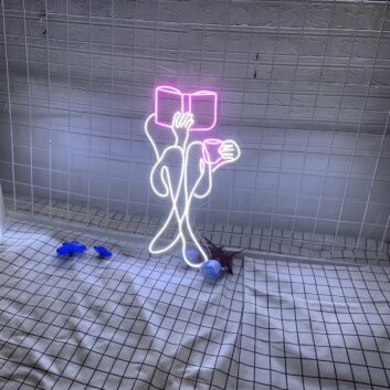 Woman Reading Neon Sign Lights Night Lamp Led Neon Sign Light For Home Party