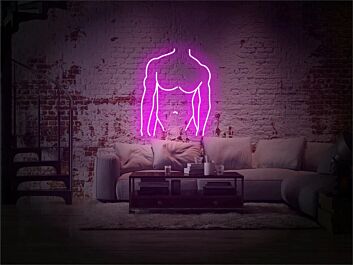 Male Torso Outline LED Neon Sign