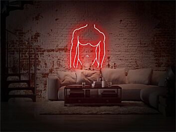 Male Torso Outline LED Neon Sign