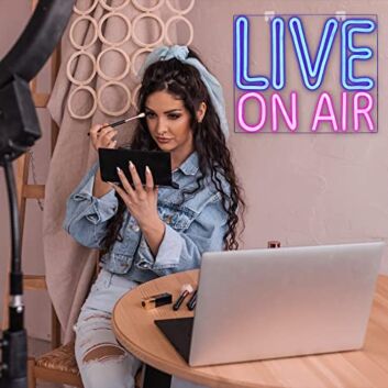 Live On Air Neon Sign Led Wall Decor Sign For Studio Game Room