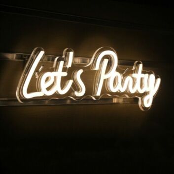 Led Wall Sign Decor Lets Party Neon Sign Neon Lighting For Bar Birthday Wedding