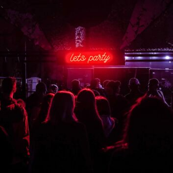 Lets Party Neon Sign For Bar Wall Decor