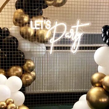 Lets Party Neon Sign Party Wedding Birthday Decor For Bedroom Home Bar Backdrop Gift