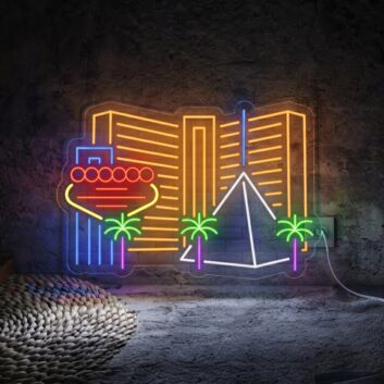 Neon Signs Las Vegas Architectural Pattern Wall Decor