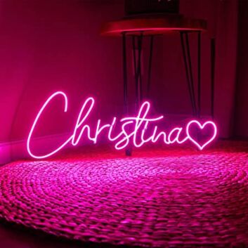 Customize Christina Neon Name Signs For Wall Art Bedroom Wedding Birthday Party Home Decor Christmas Gift