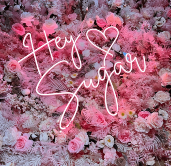 Hey Sugar Neon Sign Sweeten Up Your Space with Retro Charm