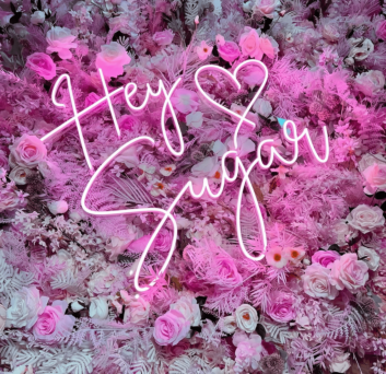 Hey Sugar Neon Sign Sweeten Up Your Space with Retro Charm