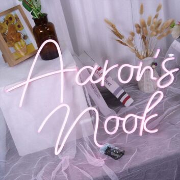 Aaron&#039;S Nook Neon Sign