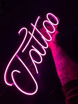 Tattoo Sweeping Script LED Neon Sign