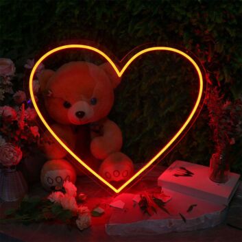 Red Love heart Neon Sign