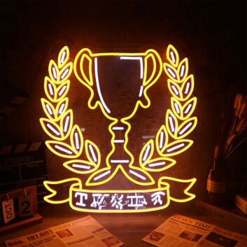 TRDNS Trophy with Laurel Wreath LED Neon Sign