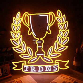 TRDNS Trophy with Laurel Wreath LED Neon Sign