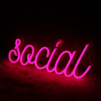 Social Neon Sign