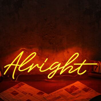 Alright Red Neon Sign