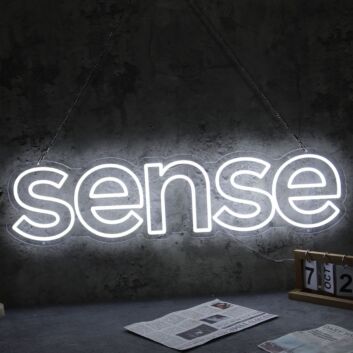 Sense White LED Neon Sign