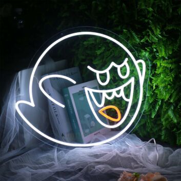 Boo Cute Ghost Halloween Neon Sign