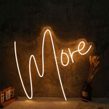 More Yellow LED Neon Sign