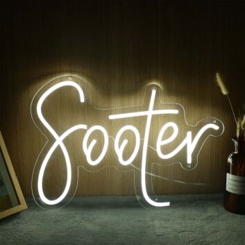 Sooter Yellow Neon Sign