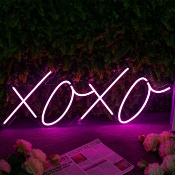 XOXO Purple Neon Sign