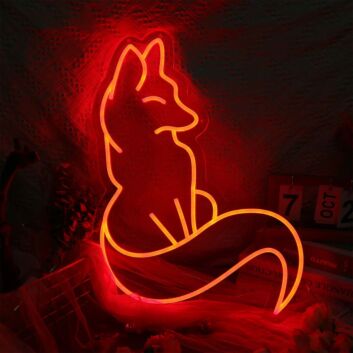 Fox Red LED Neon Sign
