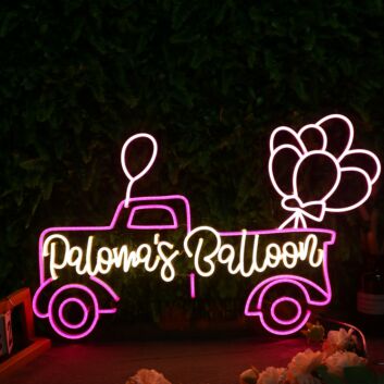 Paloma's Balloon Truck LED Neon Sign
