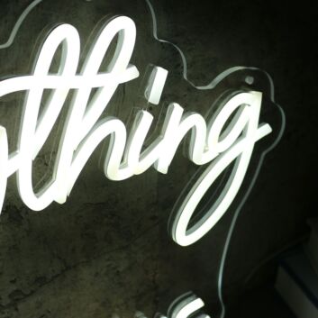 Everything Brows White Neon Sign