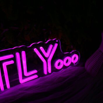 Honestly Dark Purple Neon Sign