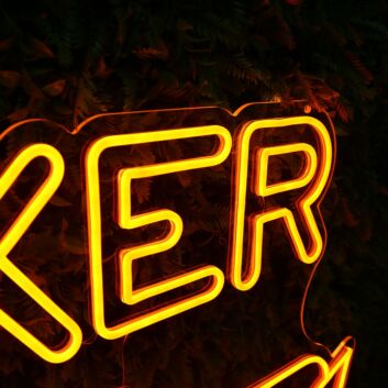 LOCKER ROOM Yellow Neon Sign