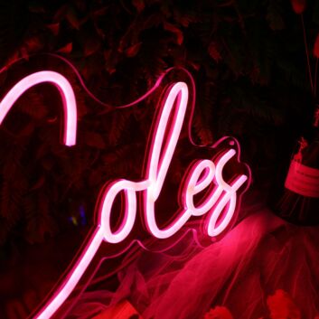 The Coles Pink Neon Sign