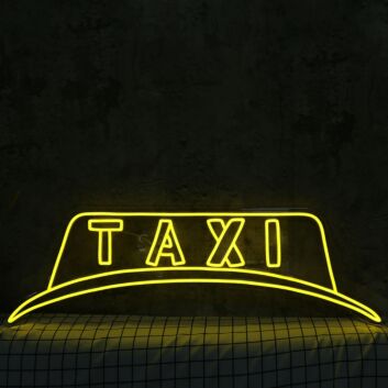 Taxi Light Sign Yellow Neon Sign
