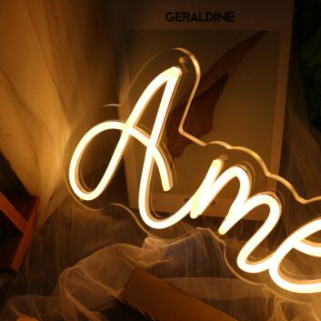 Amela Yellow Neon Sign