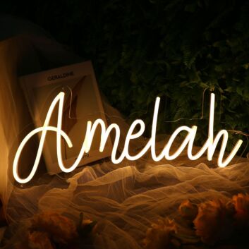 Amela Yellow Neon Sign