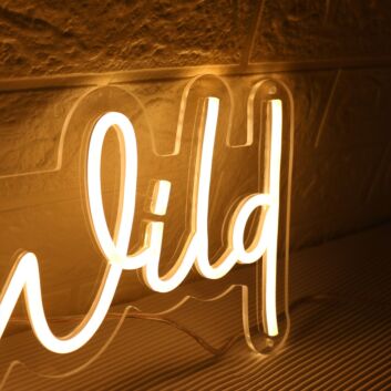 Too Wild Yellow Neon Sign