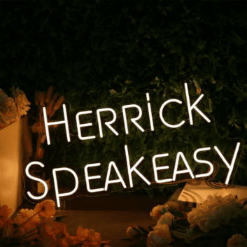 Herrick Speakeasy Lettering Custom LED Neon Sign