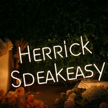 Herrick Speakeasy Lettering Custom LED Neon Sign